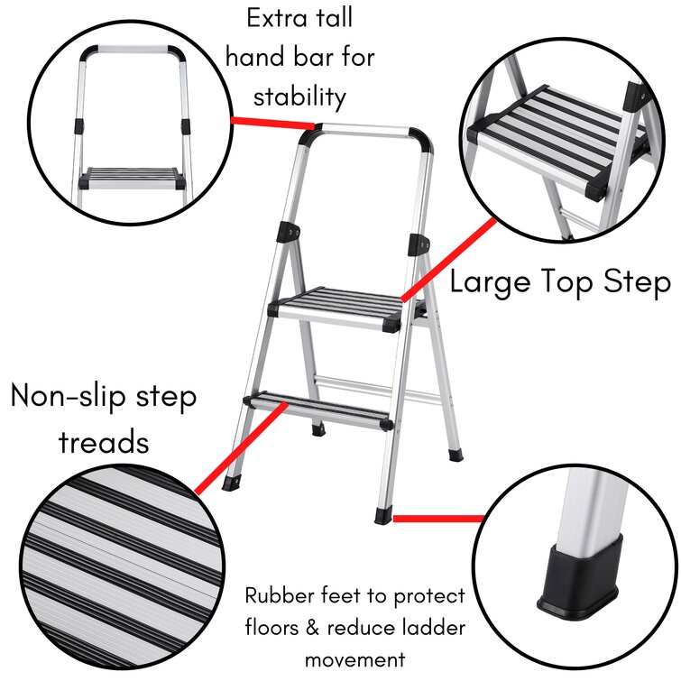 Tall folding step discount ladder